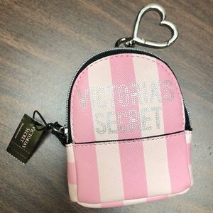 Striped Victoria’s Secret Backpack Keychain